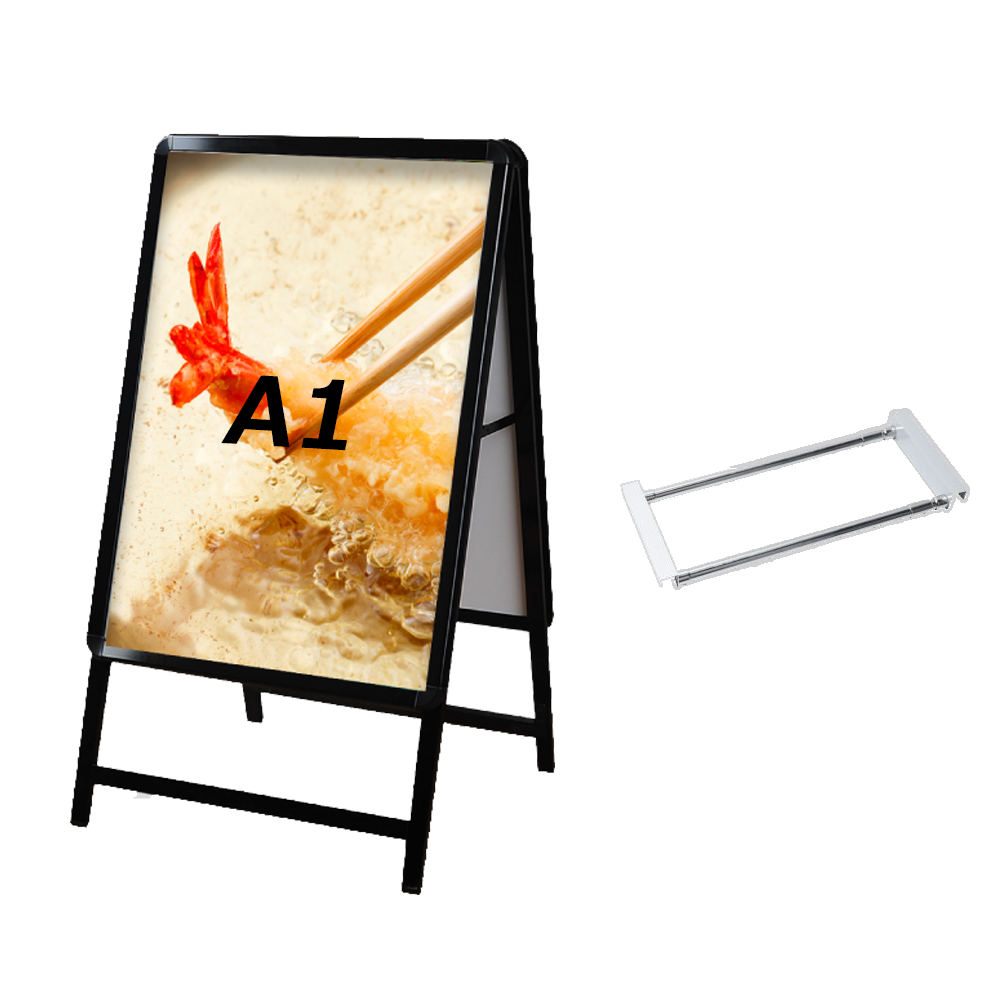 A型スタンド看板 風対策セット A1 両面 シルバー・ブラック・木目 2set-jc-a1-d
