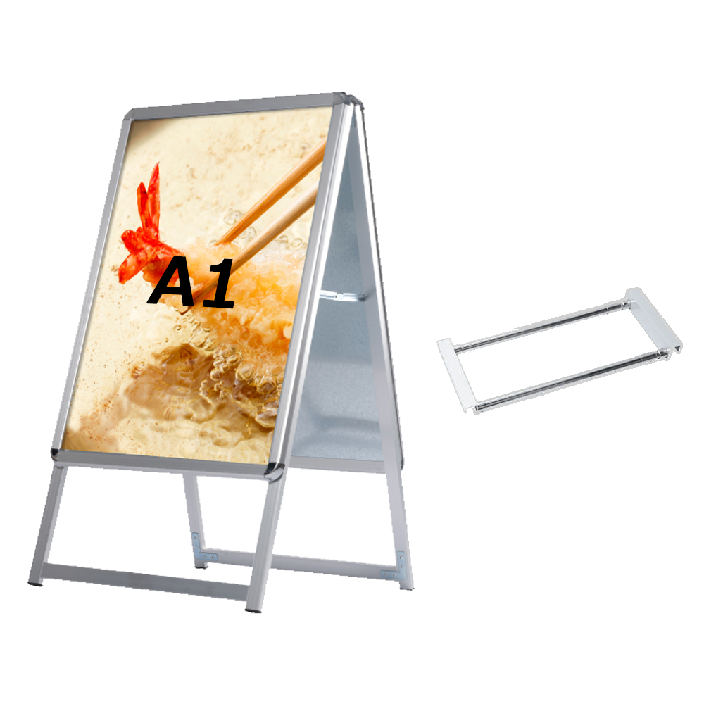 A型スタンド看板 風対策セット A1 両面 シルバー・ブラック・木目 2set-jc-a1-d