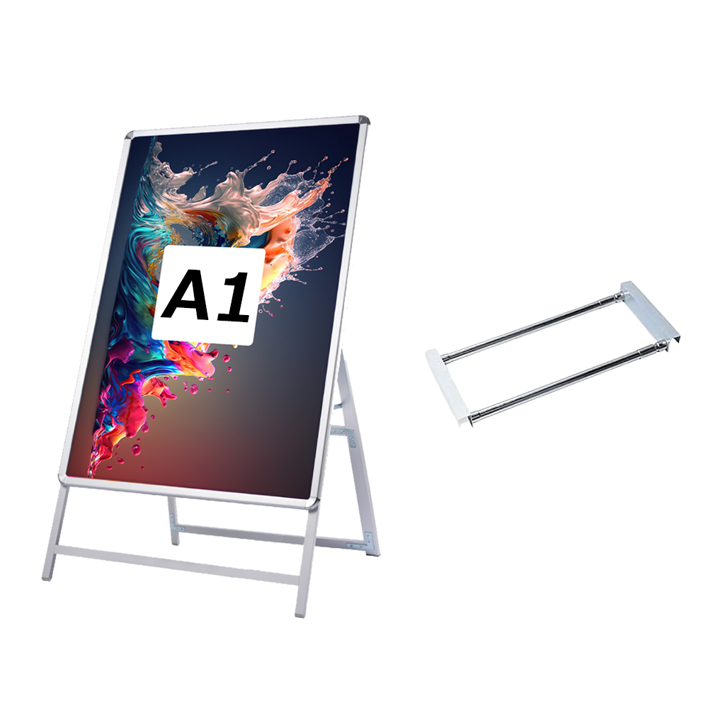 A型スタンド看板 風対策セット A1 片面 シルバー・ブラック・木目 2set-jc-a1-s