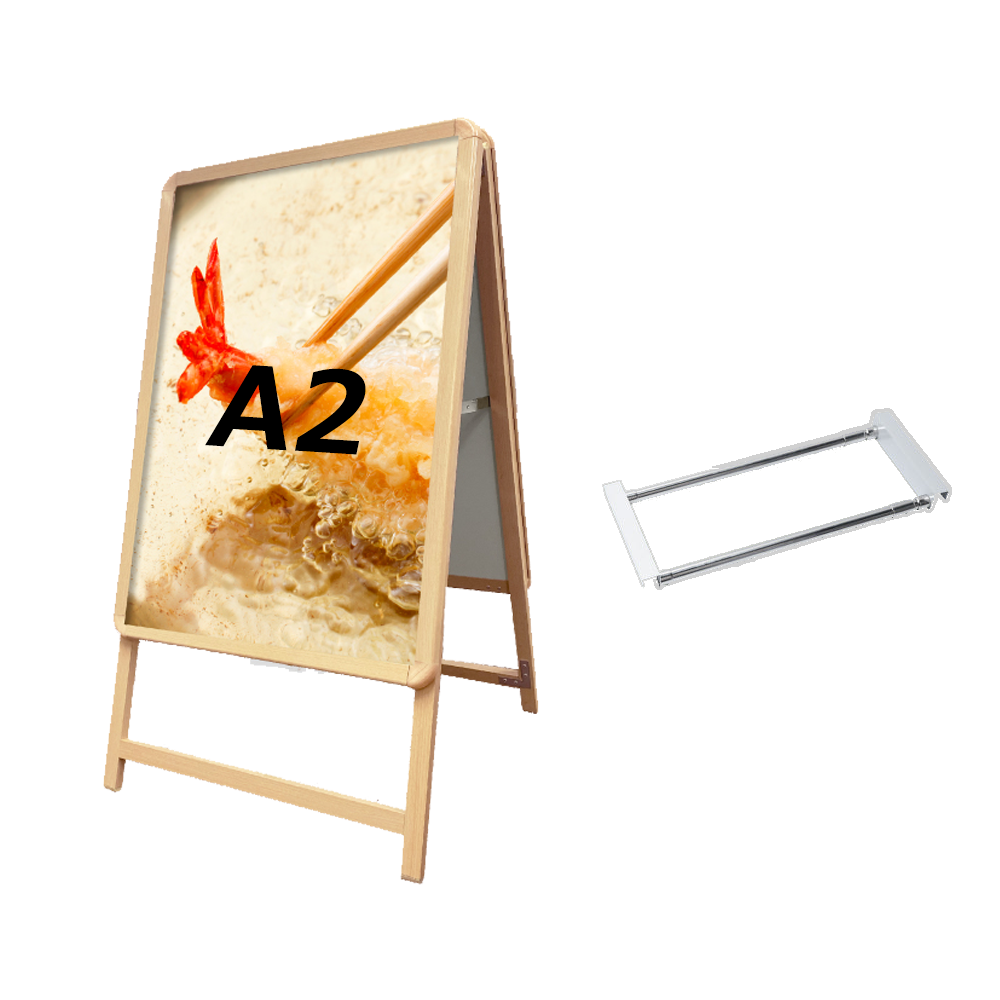 A型スタンド看板 風対策セット A2 両面 シルバー・ブラック・木目 2set-jc-a2-d