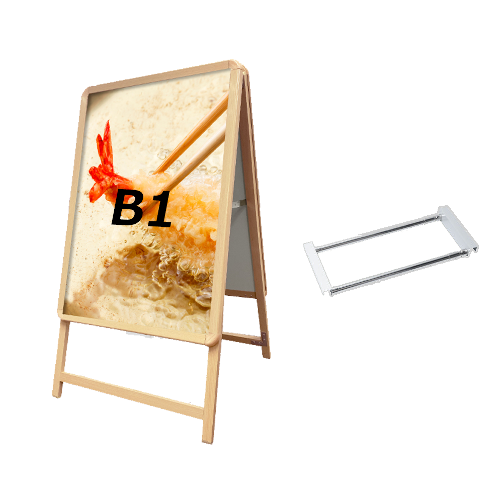 A型スタンド看板 風対策セット B1 両面 シルバー・ブラック・木目 2set-jc-b1-d