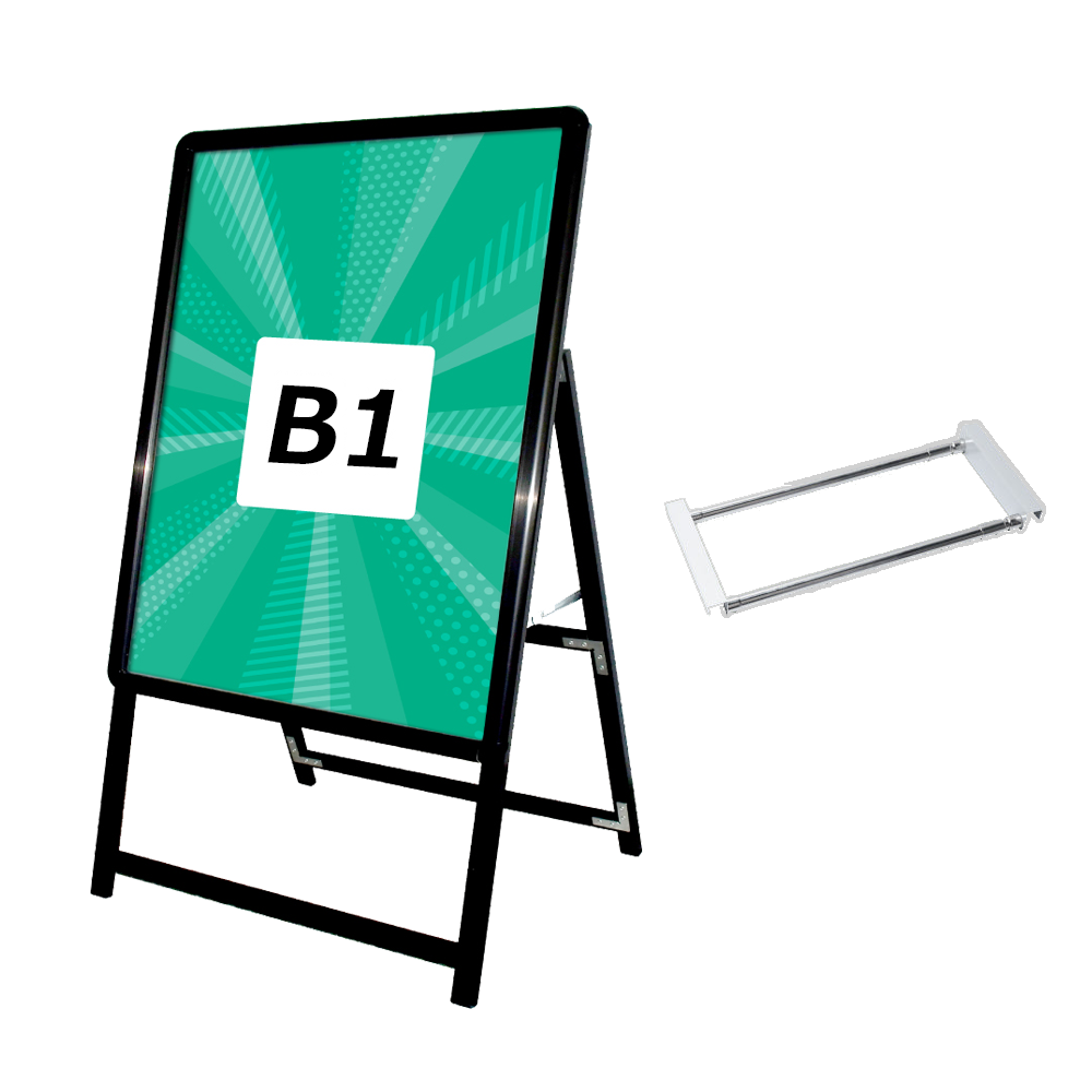 A型スタンド看板 風対策セット B1 片面 シルバー・ブラック・木目 2set-jc-b1-s