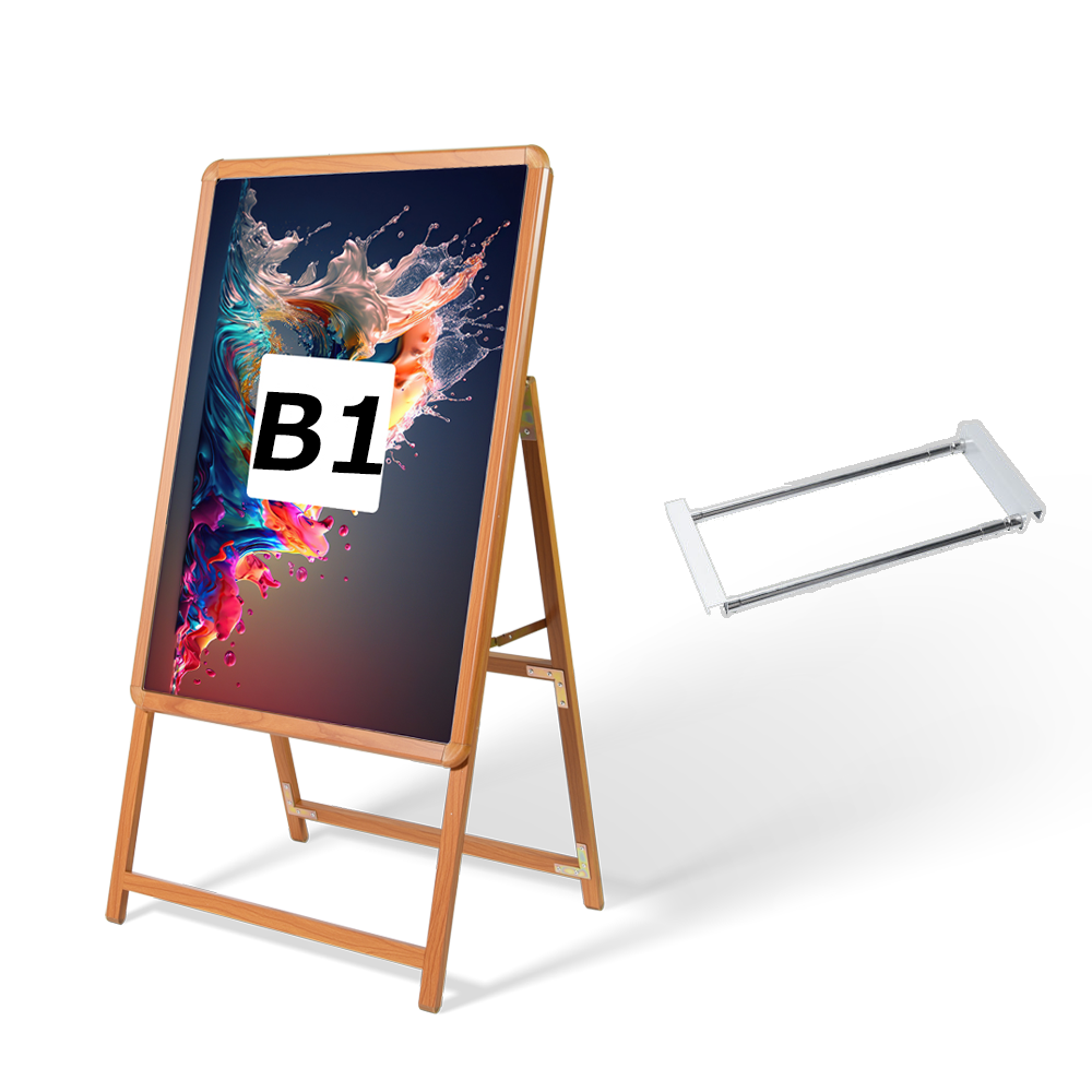 A型スタンド看板 風対策セット B1 片面 シルバー・ブラック・木目 2set-jc-b1-s