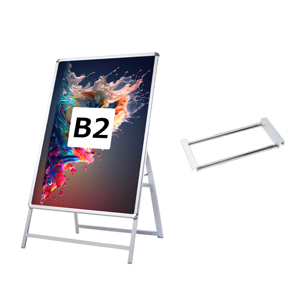 A型スタンド看板 風対策セット B2 片面 シルバー・ブラック・木目 2set-jc-b2-s