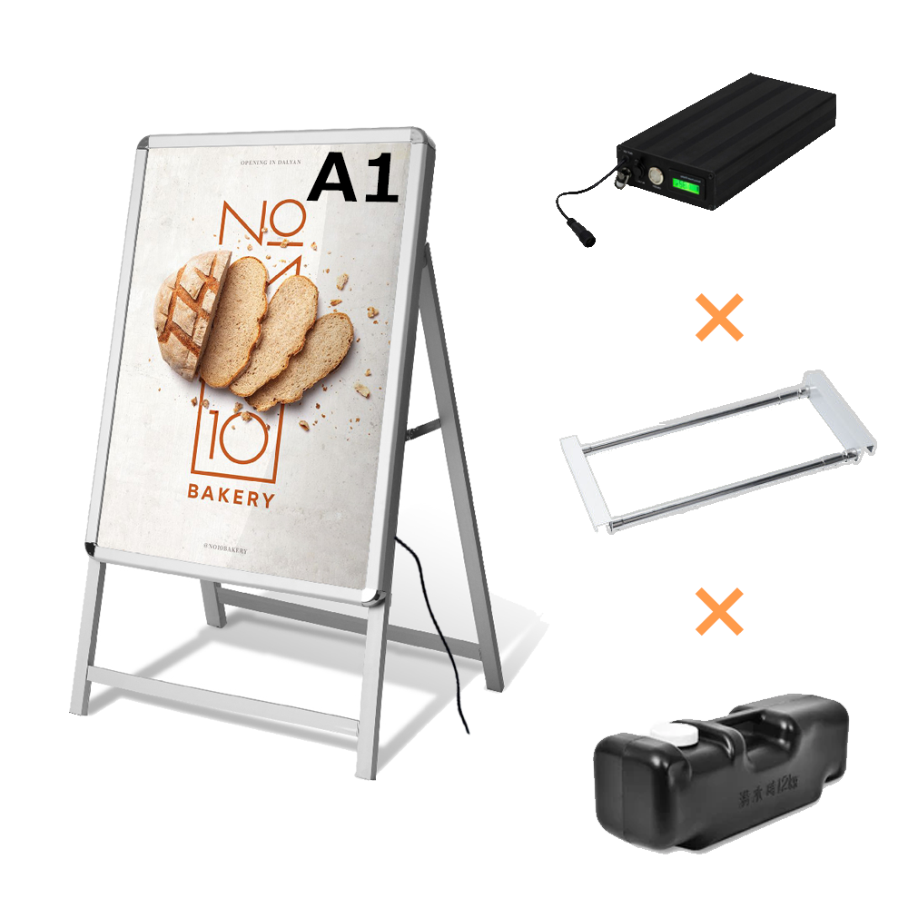 A型LEDライトパネル 風対策セット A1 片面 シルバー・ブラック 3set-bat-alp-a1s-sv 3set-bat-alp-a1s-bk