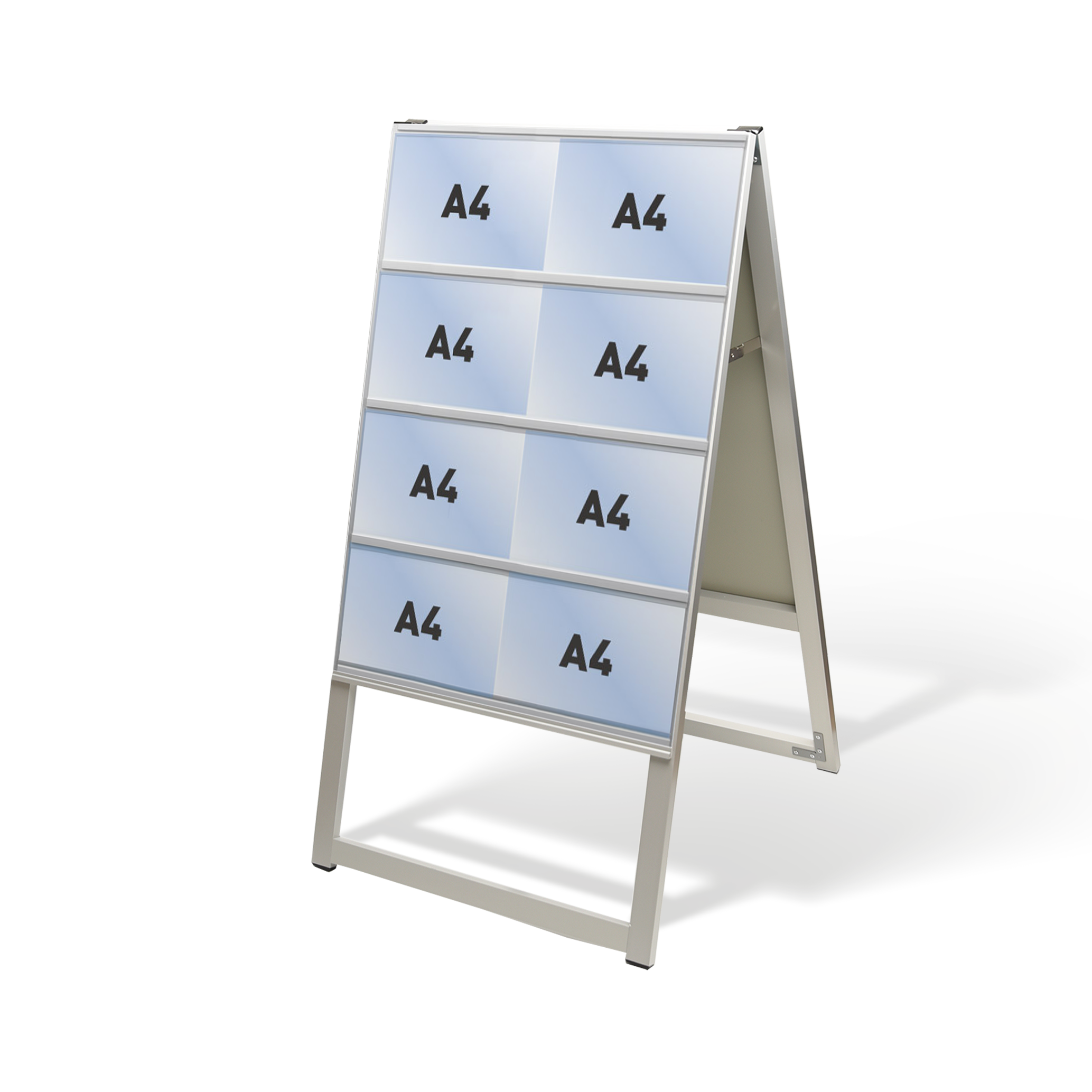 カードケーススタンド看板 ハイタイプ A4横16 両面 シルバー kdks-a4y16rh