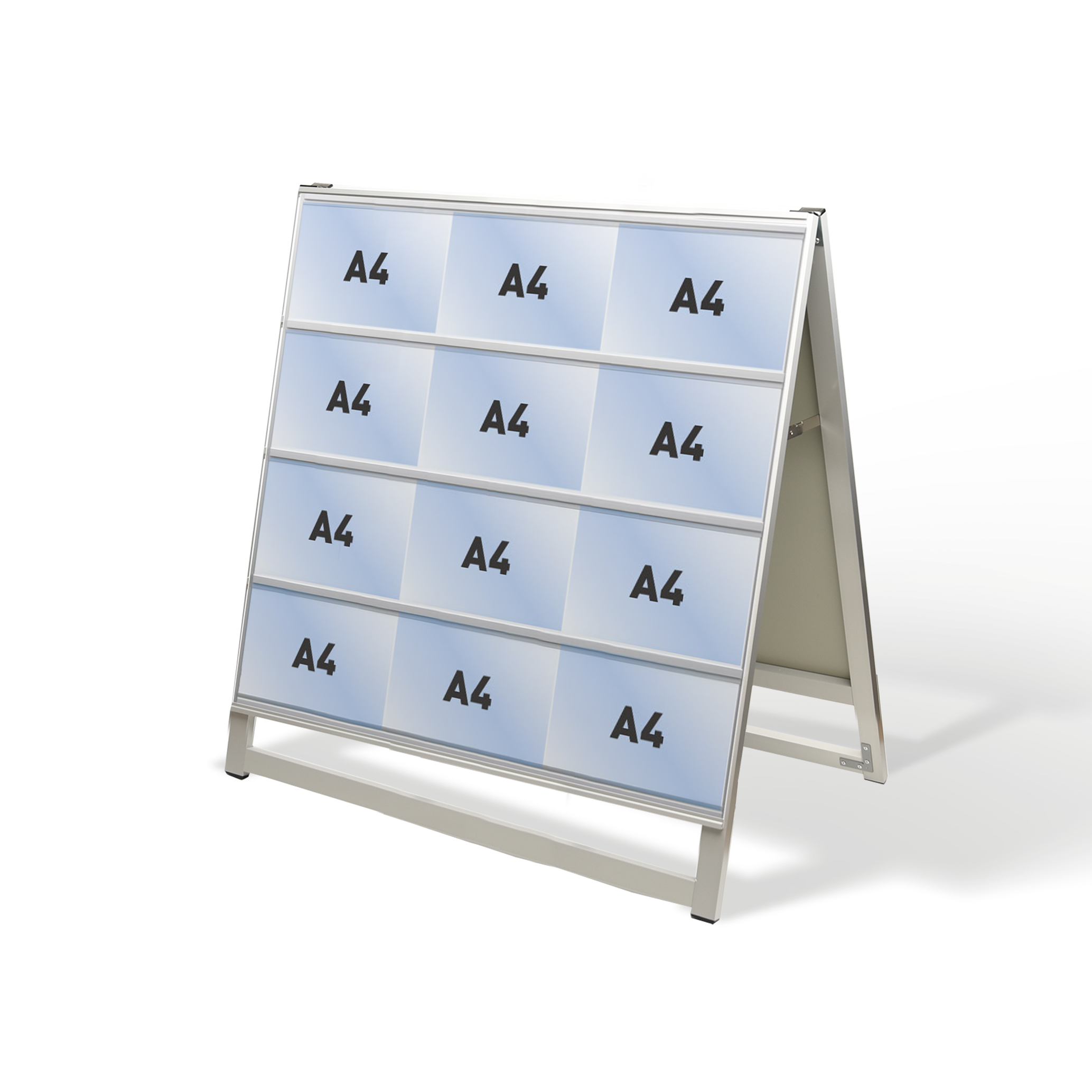 カードケーススタンド看板 A4横24 両面 シルバー kdks-a4y24r