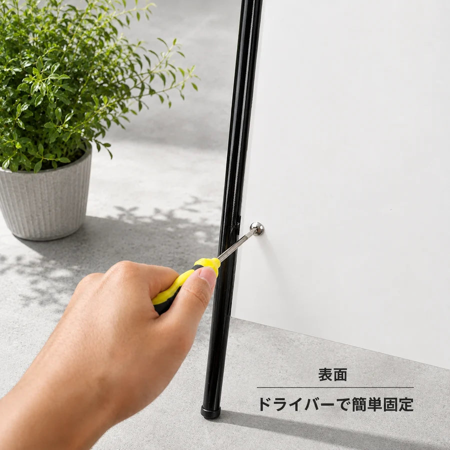 日本製 屋内用 折り畳み型 スチール製A型スタンド掲示板 H790mm OKINA-AISR-790