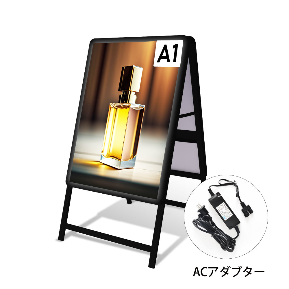 A型LEDライトパネル グリップ式 A1 両面 シルバー・ブラック lps-a1d