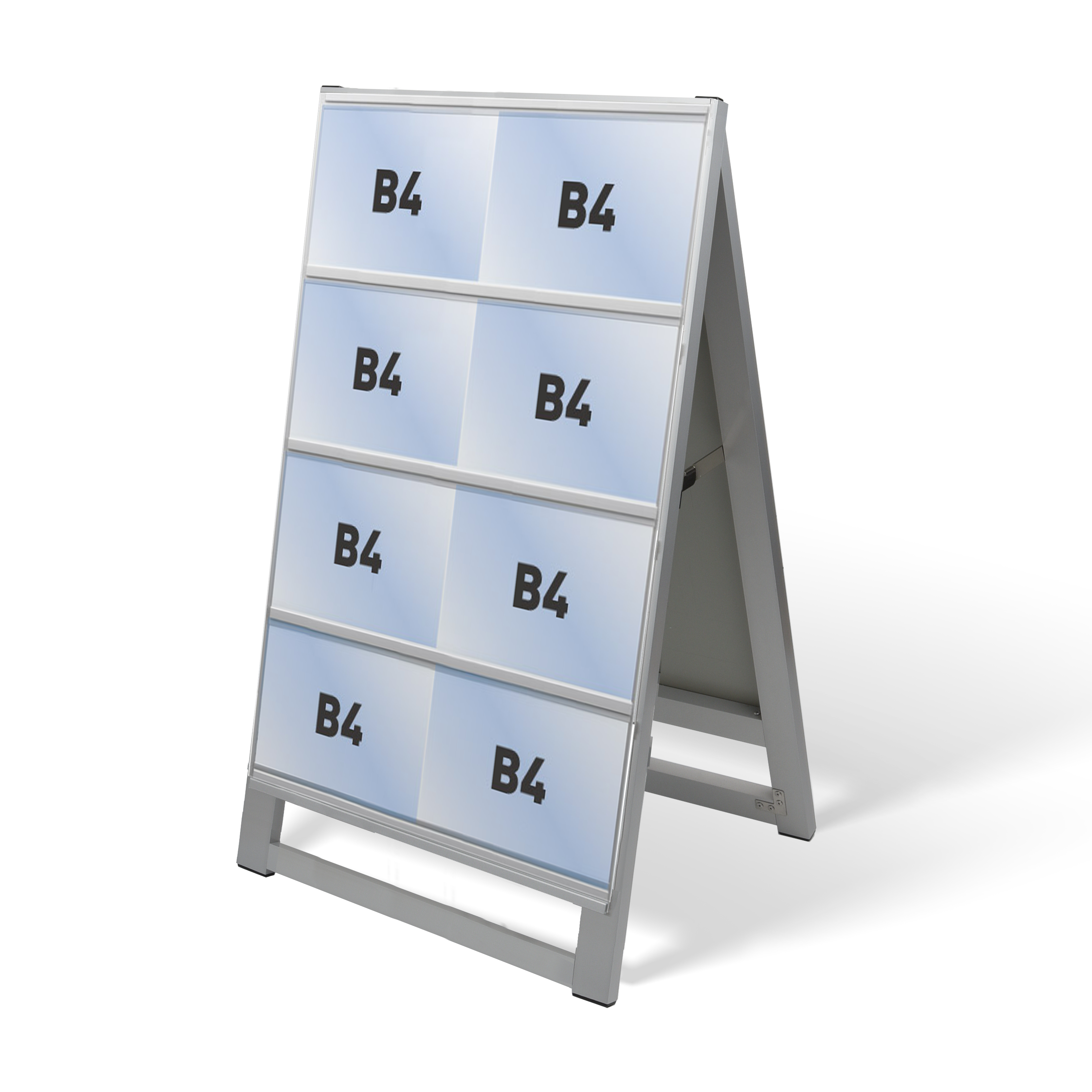 カードケーススタンド看板 B4横16 両面 シルバー kdks-b4y16r