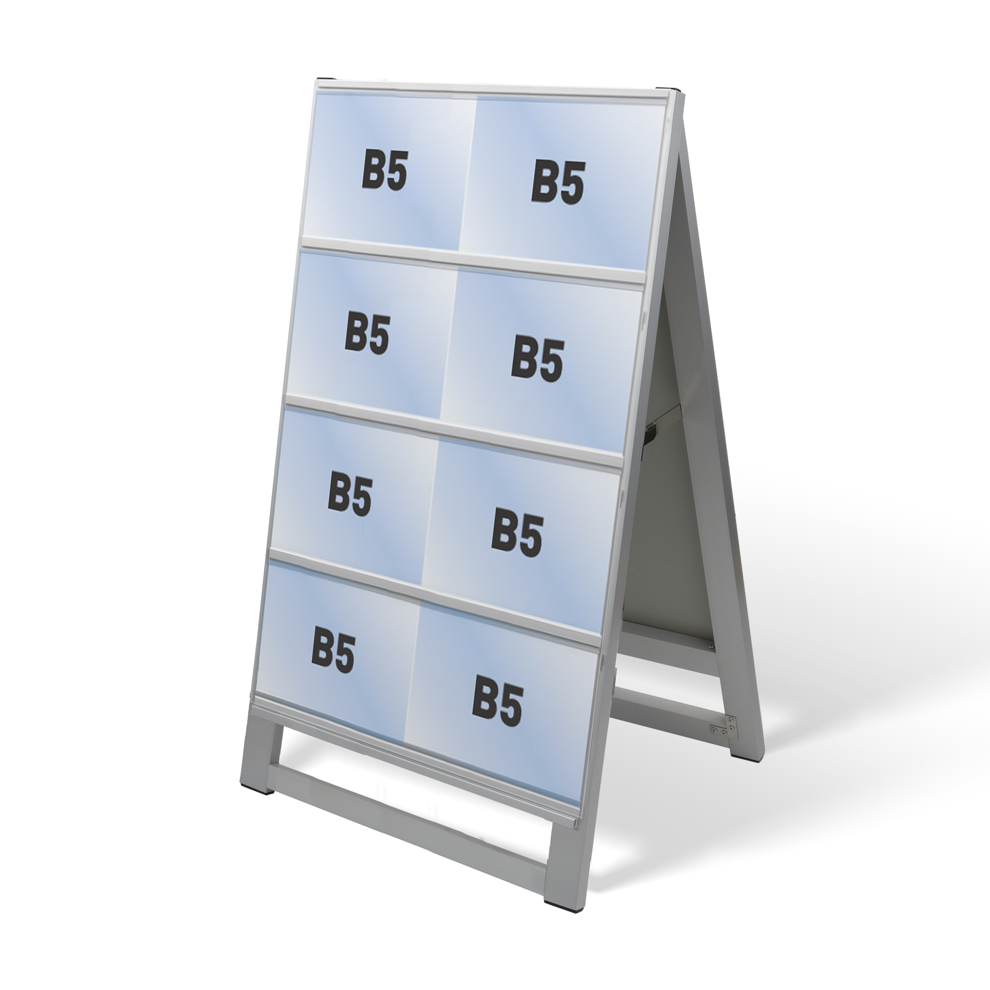 カードケーススタンド看板 B5横16 両面 シルバー kdks-b5y16r