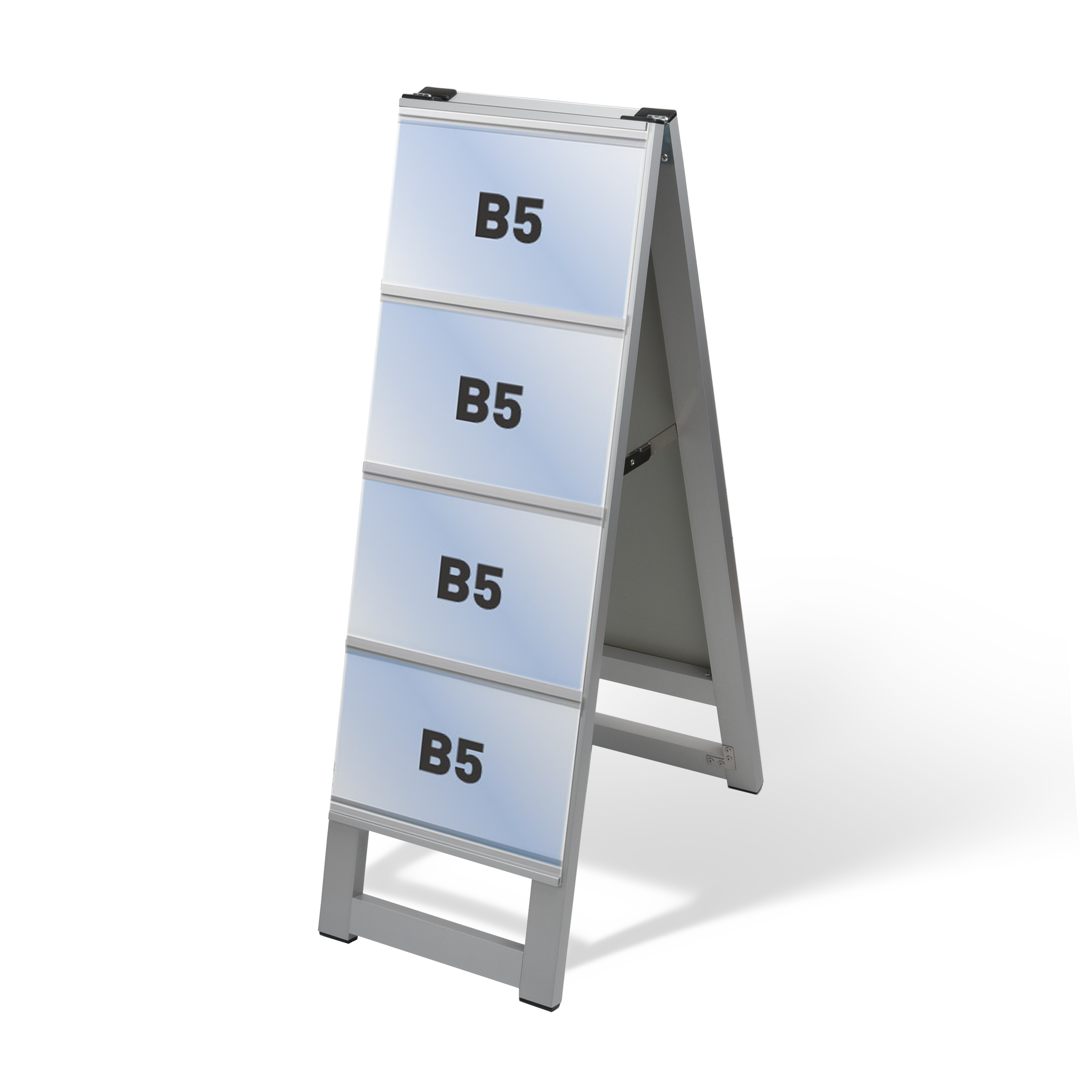 カードケーススタンド看板 B5横8 両面 シルバー kdks-b5y8r