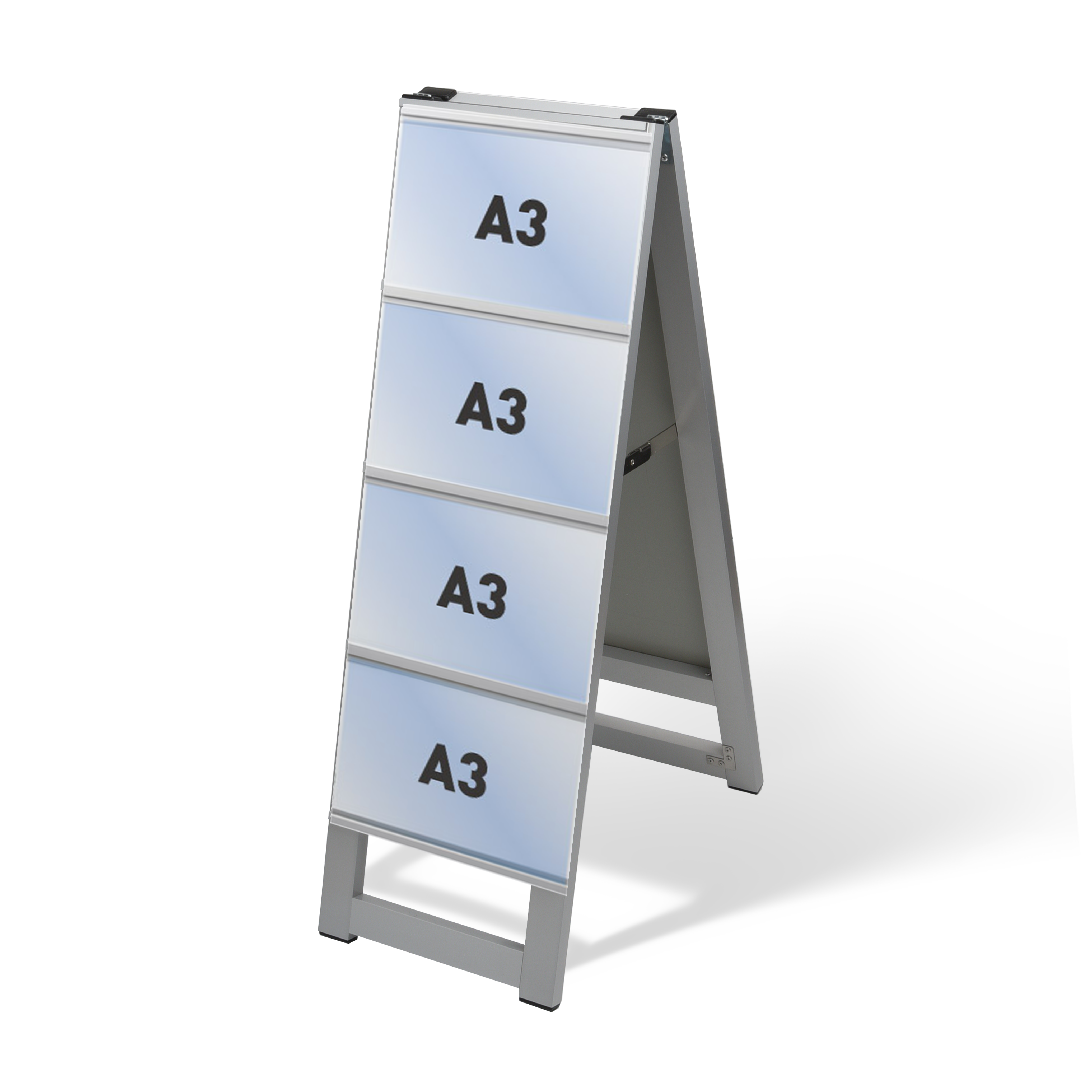 カードケーススタンド看板 A3横8 両面 シルバー kdks-a3y8r