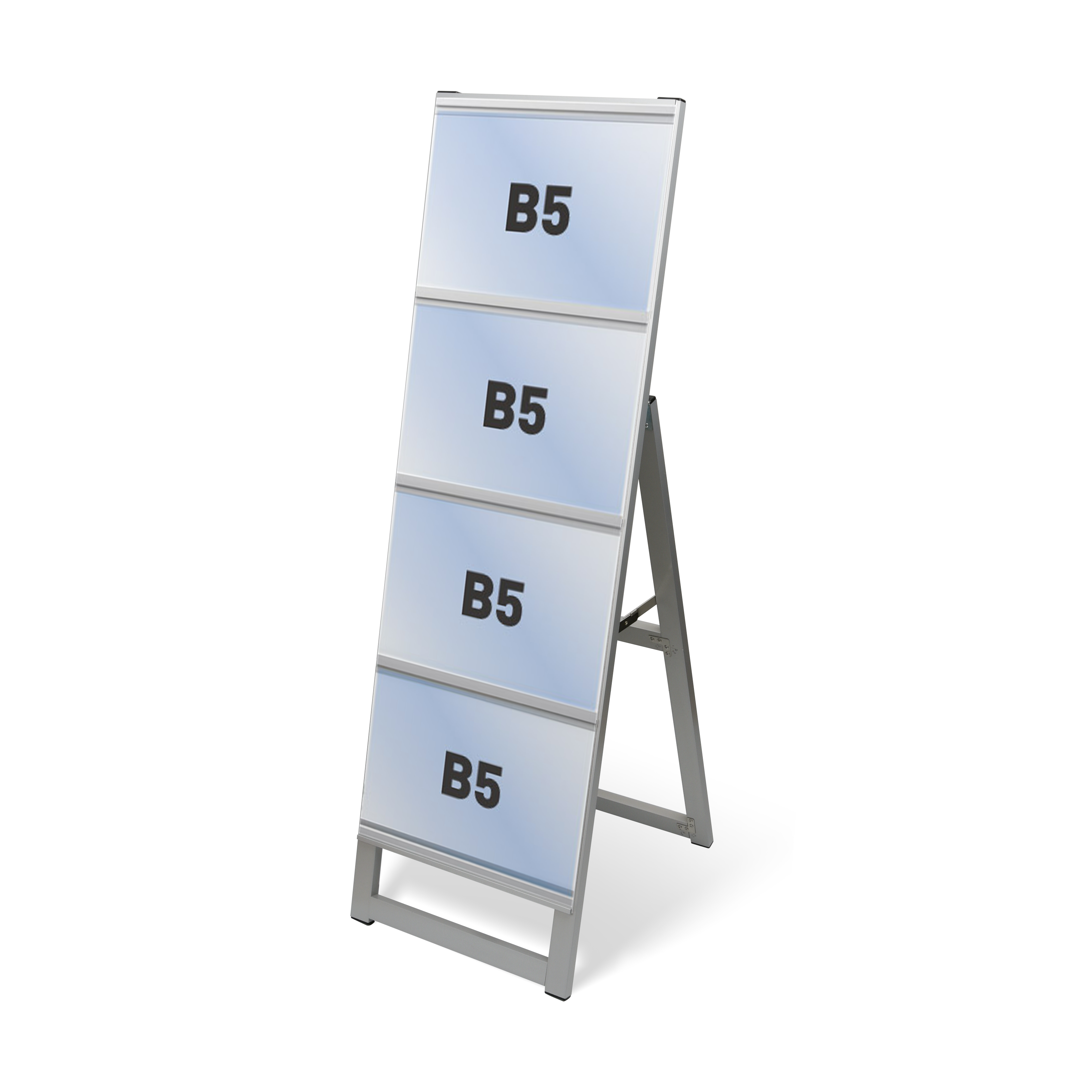 カードケーススタンド看板 B5横4 片面 シルバー kdks-b5y4k