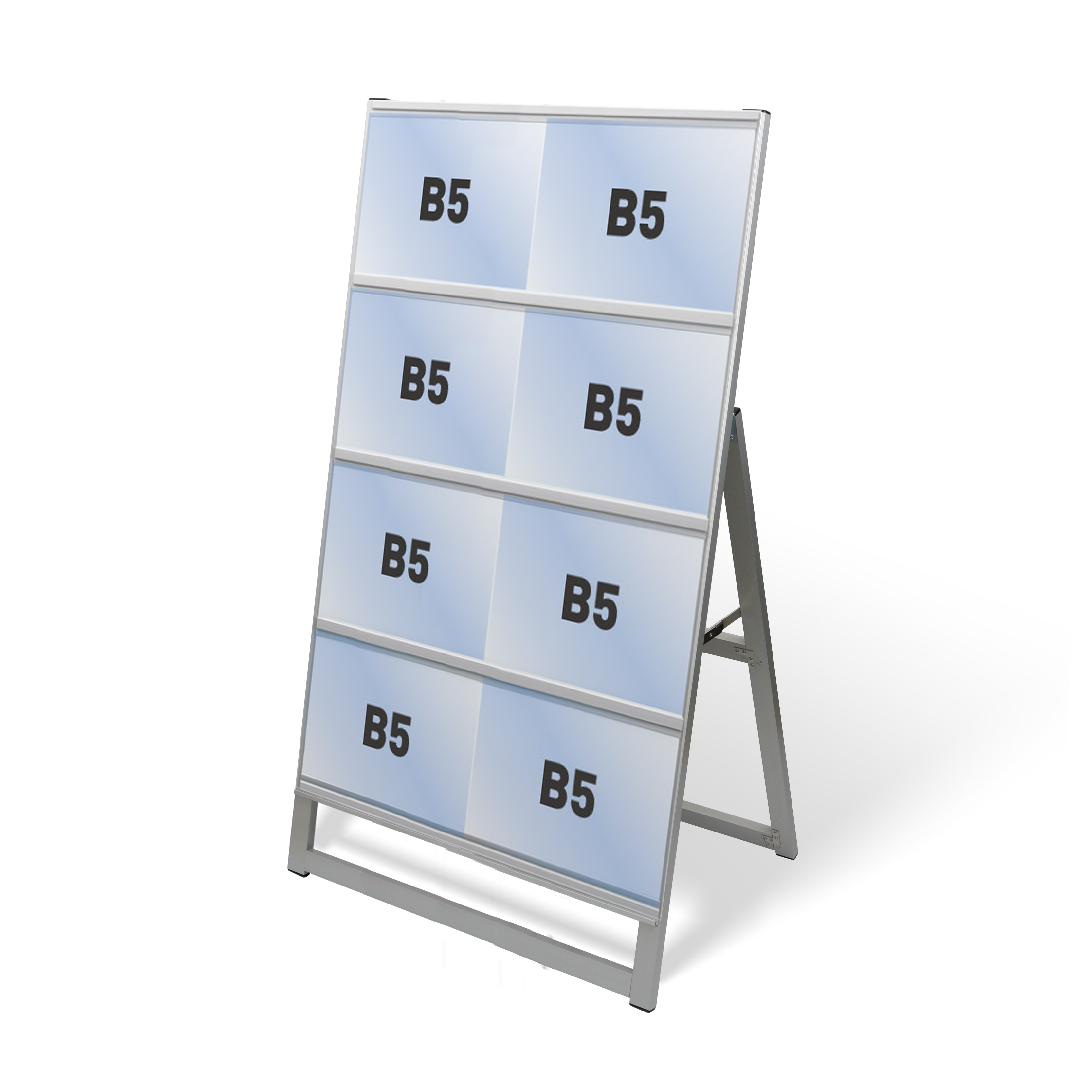 カードケーススタンド看板 B5横8 片面 シルバー kdks-b5y8k