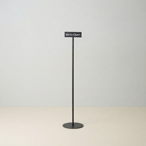 スチール製 案内POLE スタンドサイン長方形型 H1050mm PSS-R17
