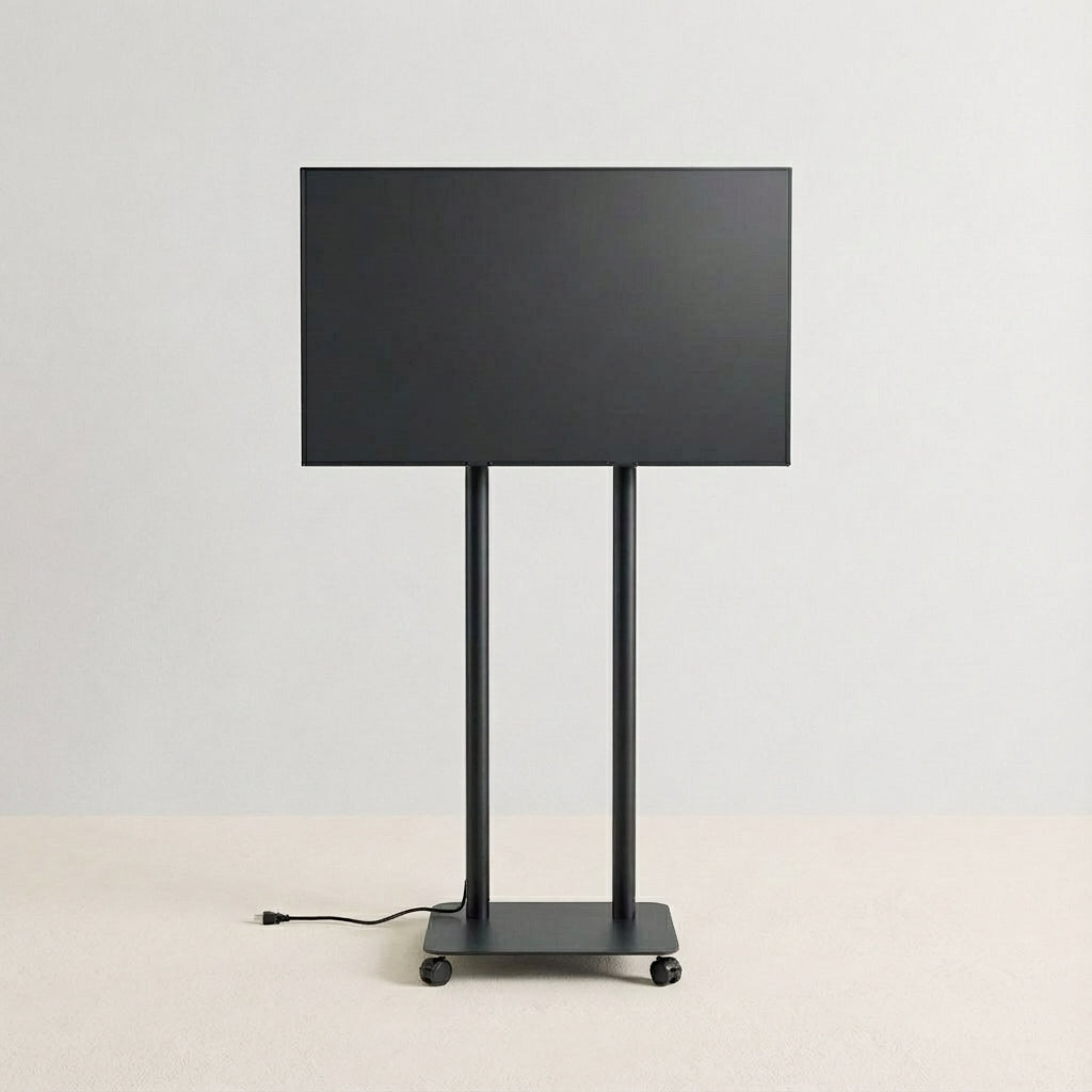 縦横両用 2本ポール 楽々移動キャスター付きスタンド付きデジタルサイネージ 43インチ 室内用 フルHD(1920×1080)高さ1698mm TSTV-CHD43