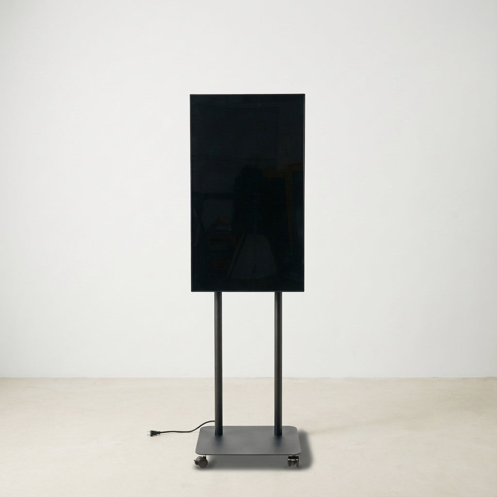 縦横両用 2本ポール 楽々移動キャスター付きスタンド付きデジタルサイネージ 43インチ 室内用 フルHD(1920×1080)高さ1698mm TSTV-CHD43