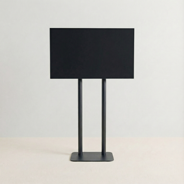 縦横両用 2本ポール スタンド付きデジタルサイネージ 43インチ 室内用 フルHD(1920×1080)高さ1360mm TSTV-D43