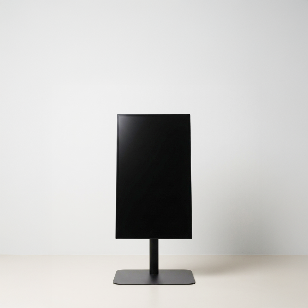 縦横両用 角度調整OK ロータイプスタンド付きデジタルサイネージ 32インチ 室内用 フルHD(1920×1080)高さ1360mm TSTV-LS32