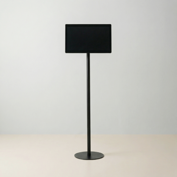 USB挿入だけスチール製ワンポールスタンド電子ペーパーサイネージ 15.6インチ TSTV-S15