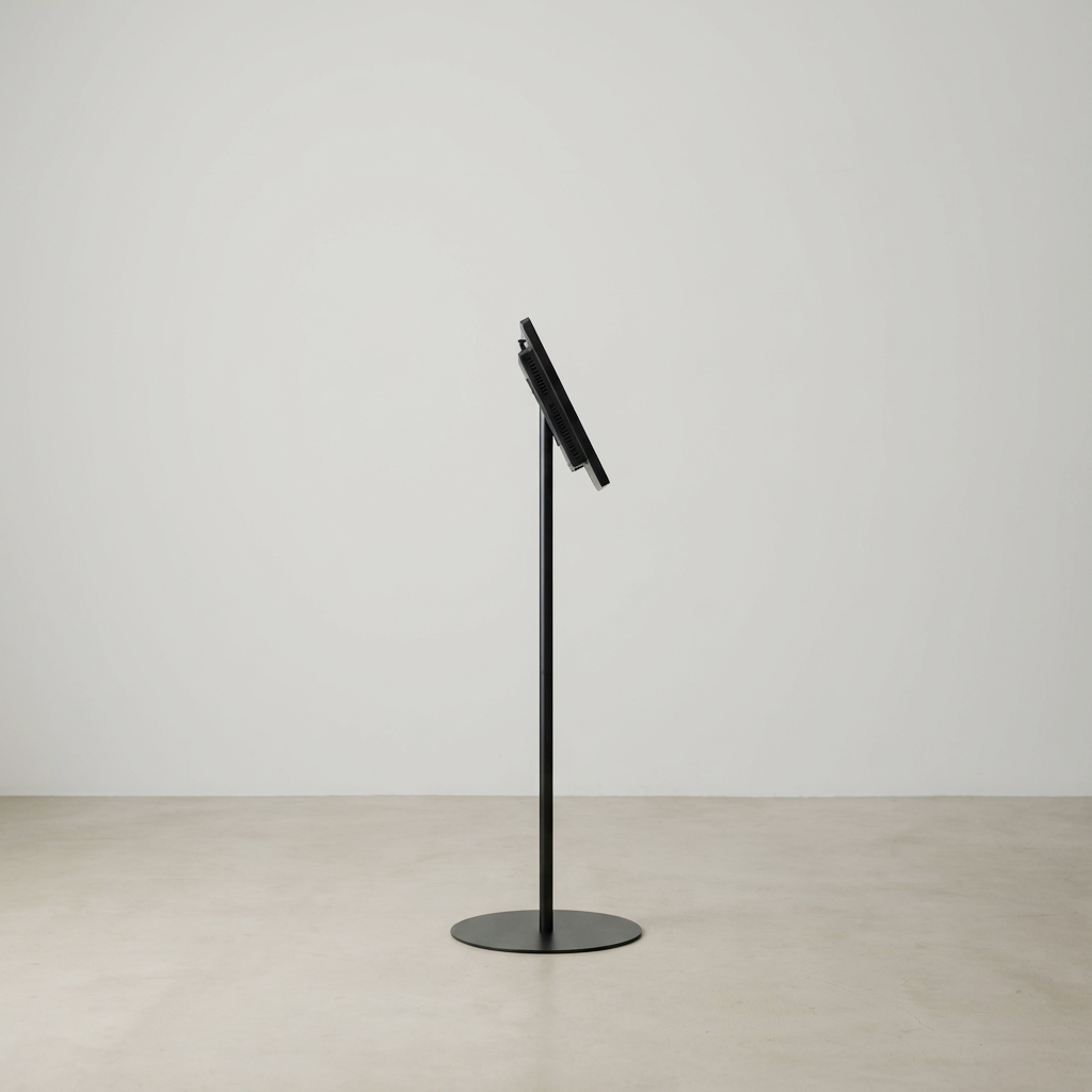 USB挿入だけ スチール製ワンポールスタンド電子ペーパーサイネージ 21.5インチTSTV-S21