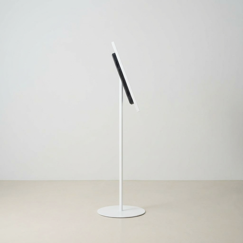 USB挿入だけ スチール製ワンポールスタンド電子ペーパーサイネージ 21.5インチTSTV-S21