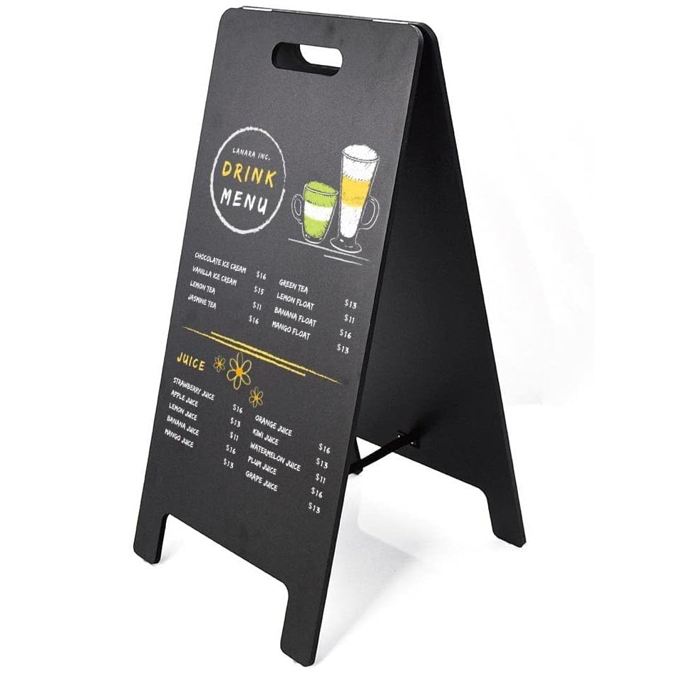 A型ブラックボード 黒板 両面 チョーク・マーカー兼用 WBD-1000