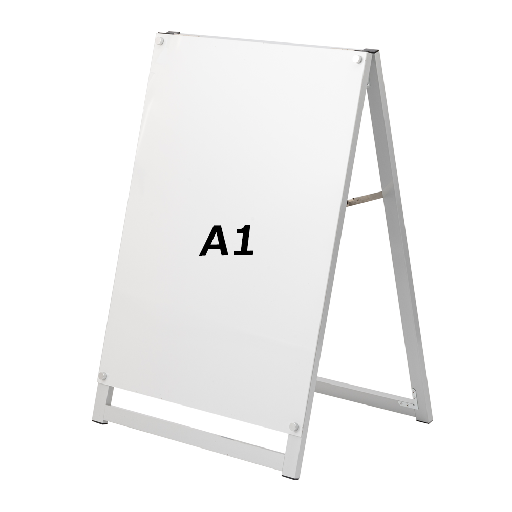A型スタンド看板 化粧ビスタイプ A1 片面 シルバー aas-a1s