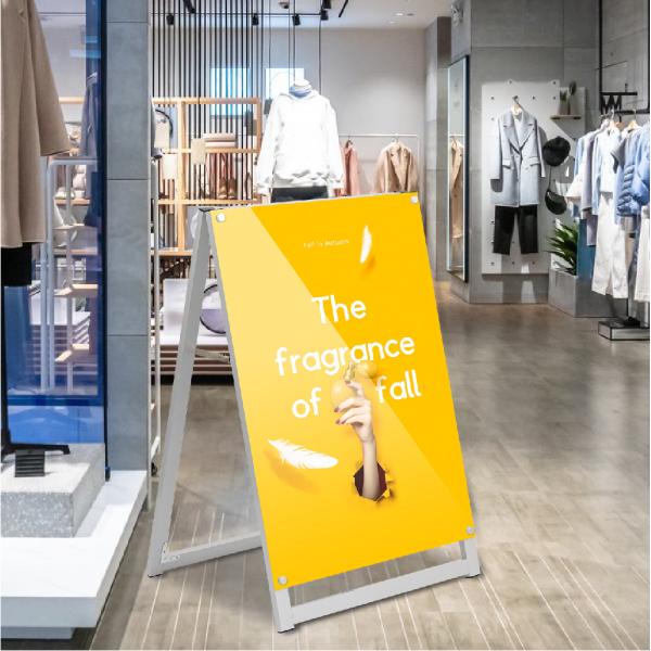 A型スタンド看板 化粧ビスタイプ A1 片面 シルバー aas-a1s