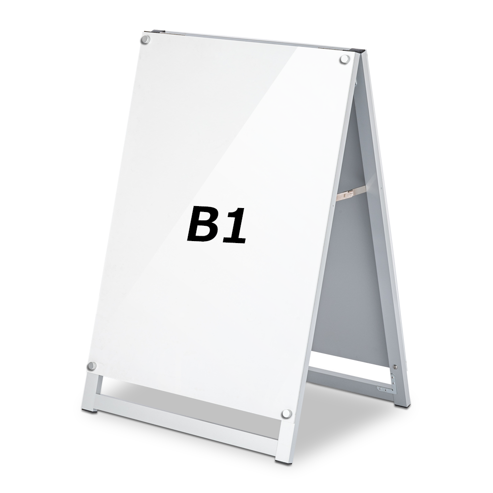 A型スタンド看板 化粧ビスタイプ B1 両面 シルバー aas-b1d