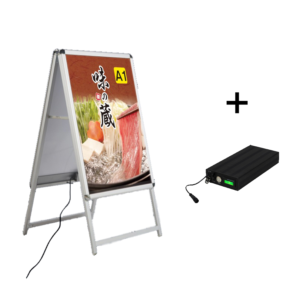 A型LEDライトパネル バッテリー充電式 A1 両面 シルバー・ブラック bat-alp-a1d-sv bat-alp-a1d-bk