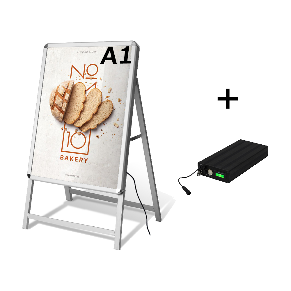 A型LEDライトパネル バッテリー充電式 A1 片面 シルバー・ブラック bat-alp-a1s-sv bat-alp-a1s-bk