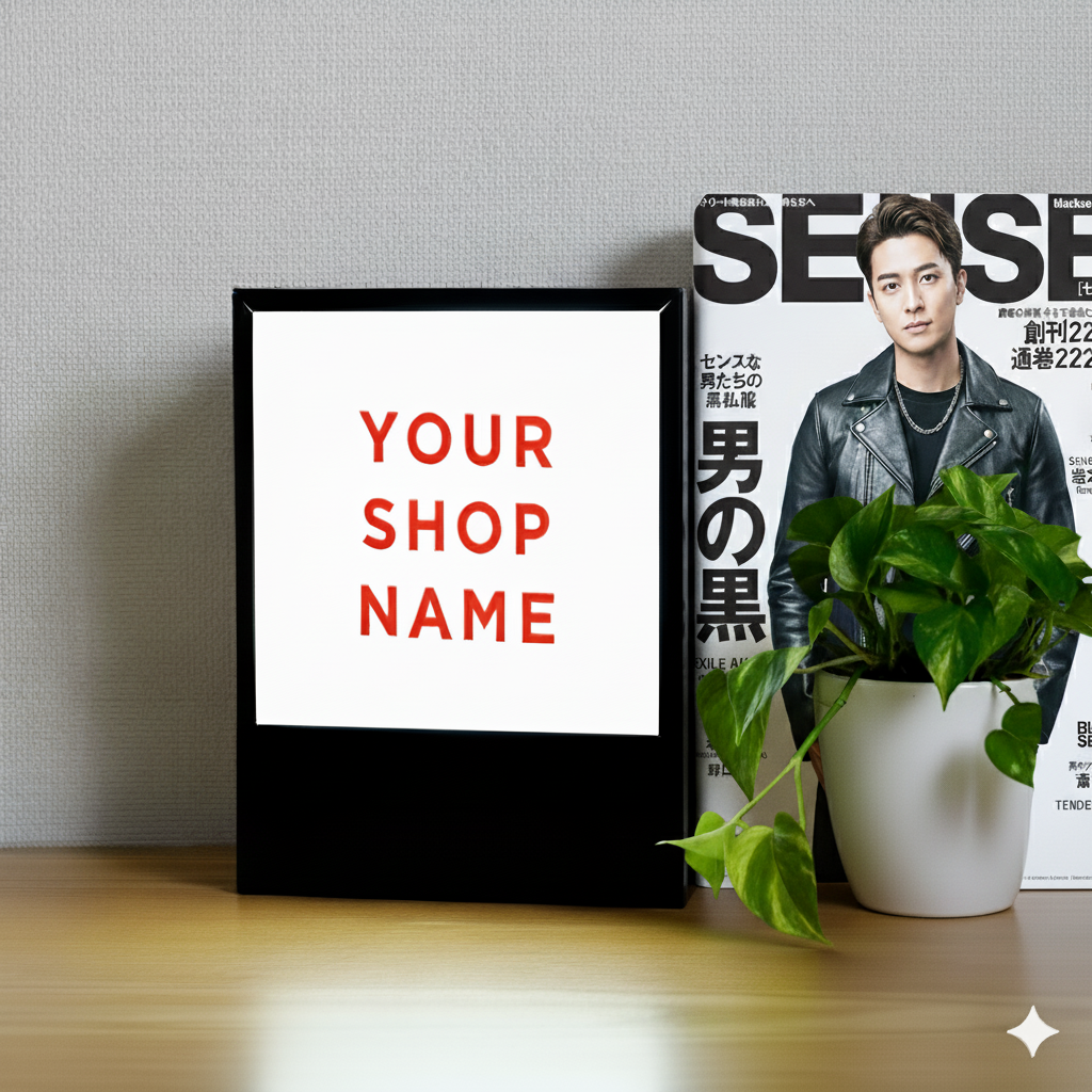 縁ありやわらかな光で視線を集めるライト・サイン LIGHT BOX サインCLBN-250