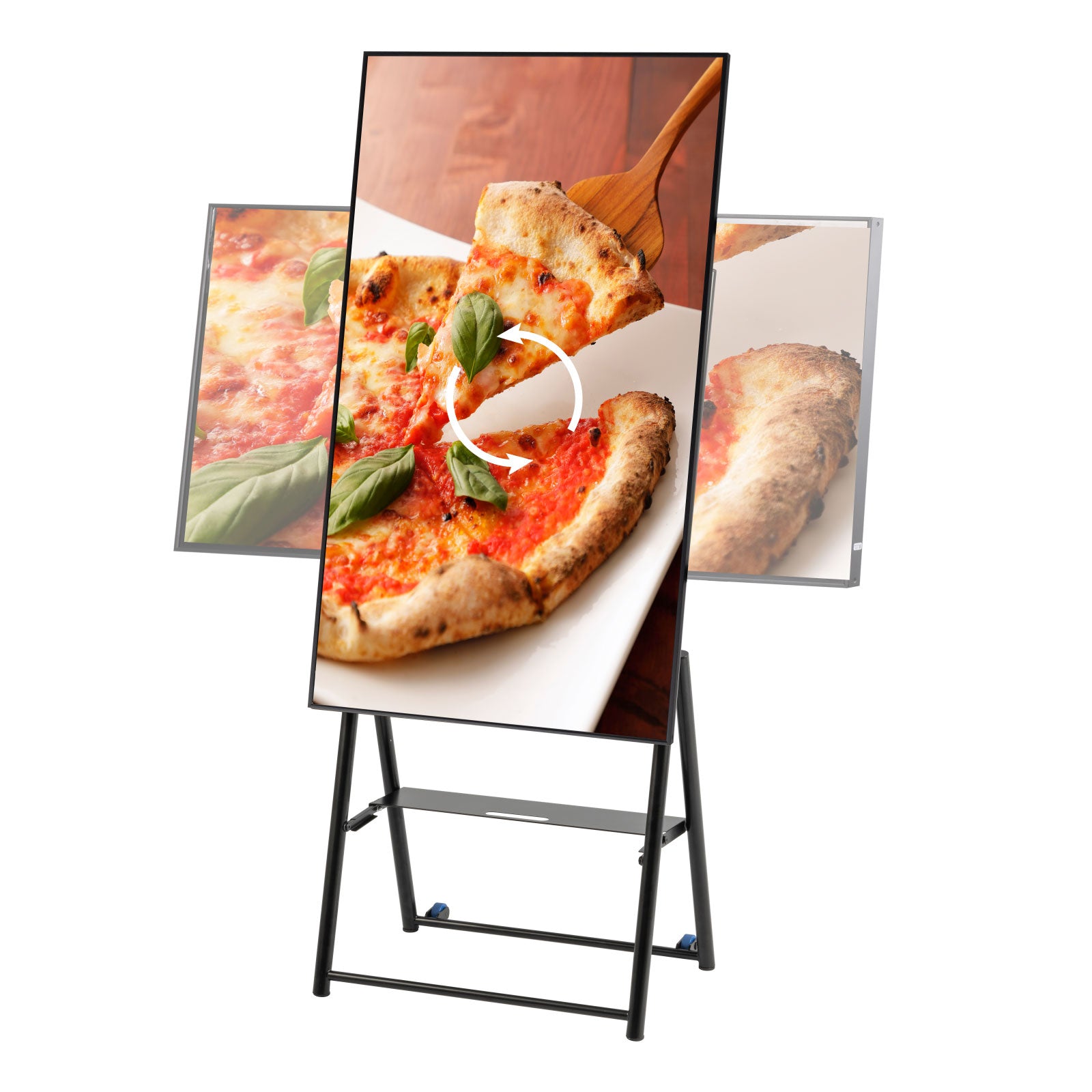 屋内仕様 32/43/50インチ 対応デジタルサイネージ 傾斜型スタンドセット 縦横自由 コンテンツ配信 軽量 USBメモリー dsns-e