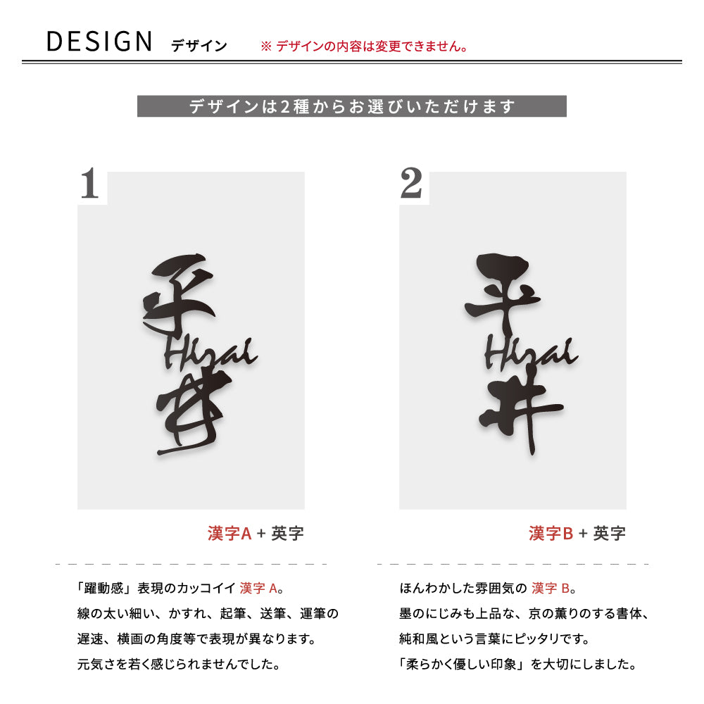 表札 戸建て 漢字と英字アルファベットの2つを併記 玄関 切り文字 gs-nmpl-1021