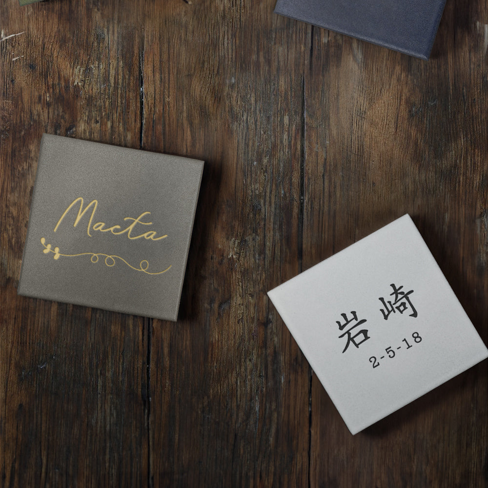 表札 おしゃれ 戸建て 97×97mm タイル 北欧 ポスト 番地 住所 門柱 住所 新築祝い gs-nmpl-1035