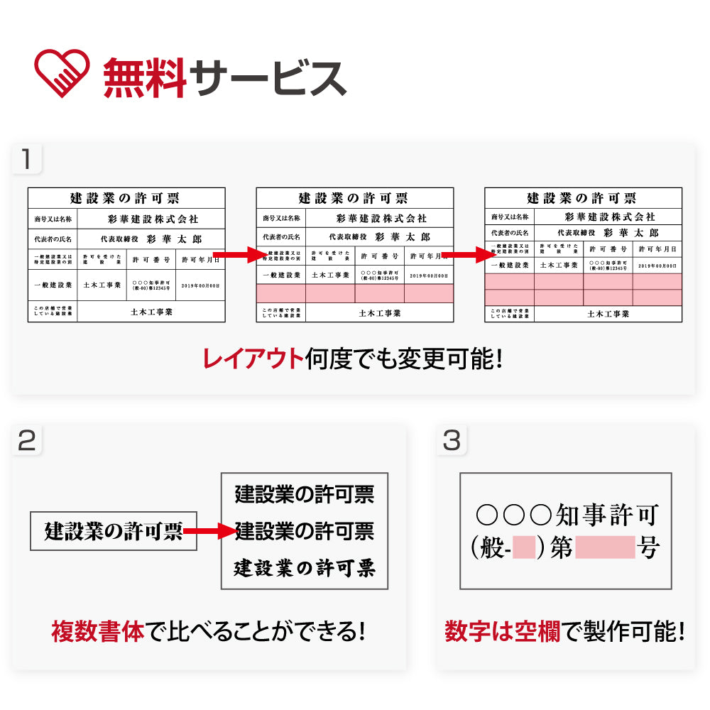 建設業の許可票 看板 本物のステンレス製看板 字入れ無料 建設 各種業者不動産看板 法令看板 不動産 看板 標識 短納期 建設工事看板 kin01