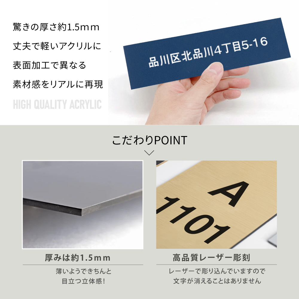 表札 シール ハウスナンバー ポスト用 ハイフン 屋外用 両面テープ マグネット 住所番号 即納発送 番地シリーズ 番地のみ 数字 のみ 人気 戸建 番地 住所 入り オーダー gs-pl-niso-b