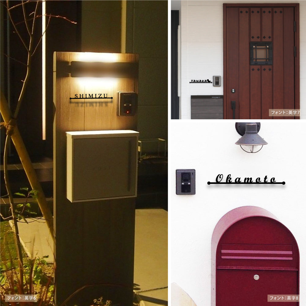 日本産 表札 ステンレス ローマ字 切り文字 玄関表札 アルファベット アイアン 戸建 gs-pl-stlsudb