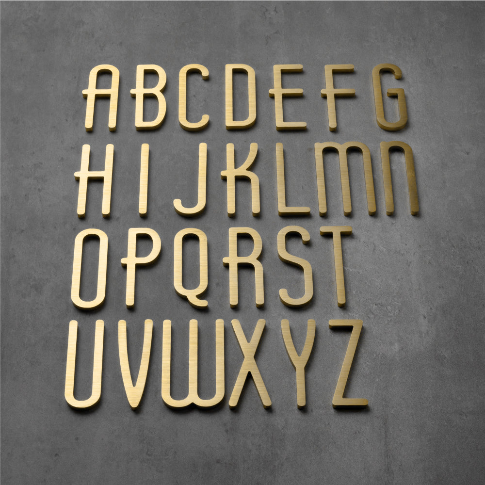 真鍮 ゴールド 75mm 大文字 t5mm 1文字ずつの販売 数字0-9 (A~Z)真鍮鋳物 DIY gspl-16