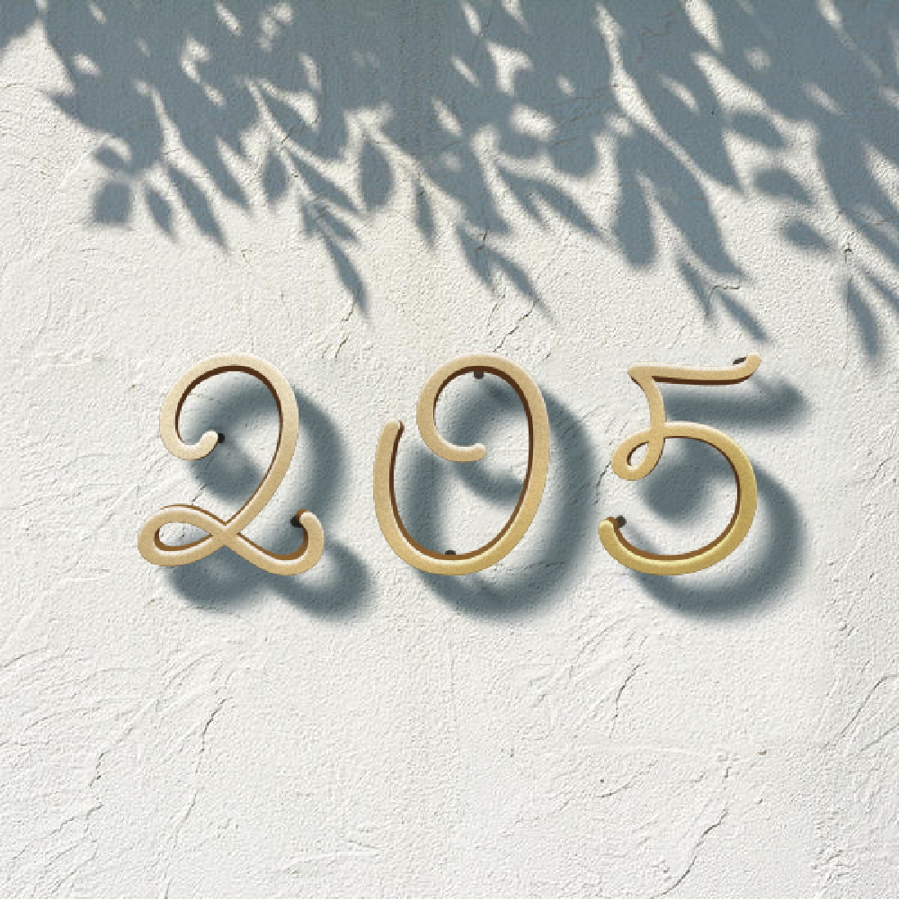 ステンレス製 ナンバー DIY 数字サイン マットゴールド 切文字 単品 ルームナンバー gspl-17-gd