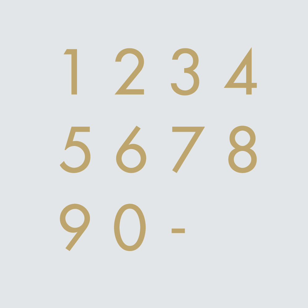 ステンレス製 ナンバー DIY 数字サイン マットゴールド 切文字 単品 ルームナンバー gspl-17-gd