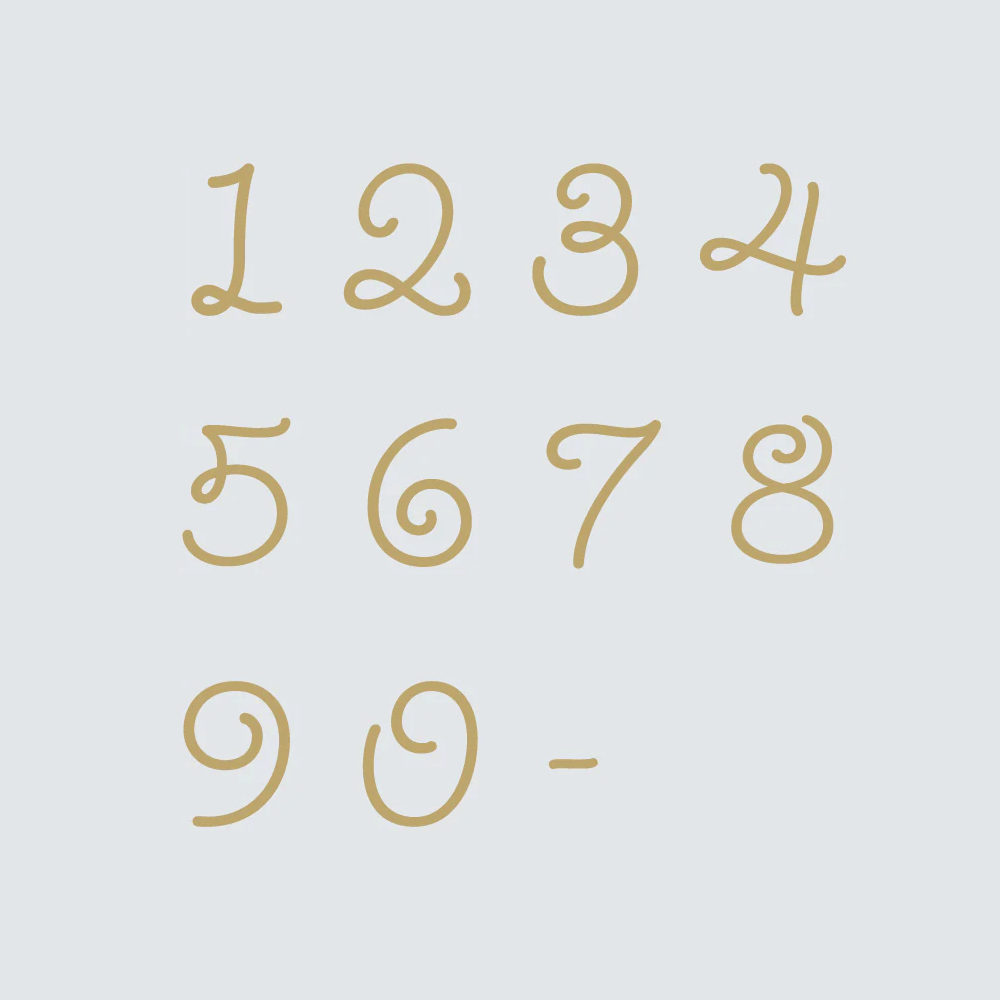 ステンレス製 ナンバー DIY 数字サイン マットゴールド 切文字 単品 ルームナンバー gspl-17-gd