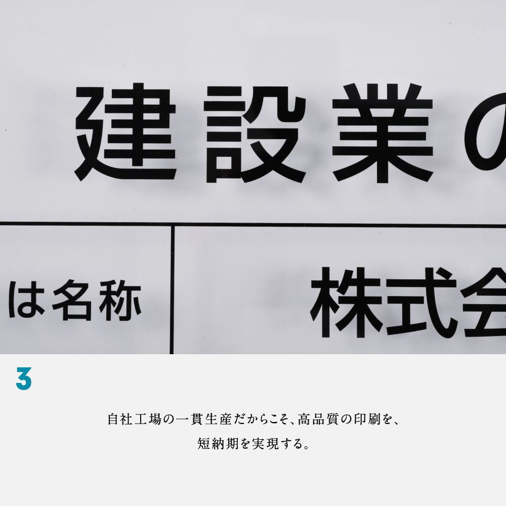 建設業の許可票 看板 W450mm×H350mm×t3mm 許可票 文字入れ無料 【内容印刷込み】gspl-3rb