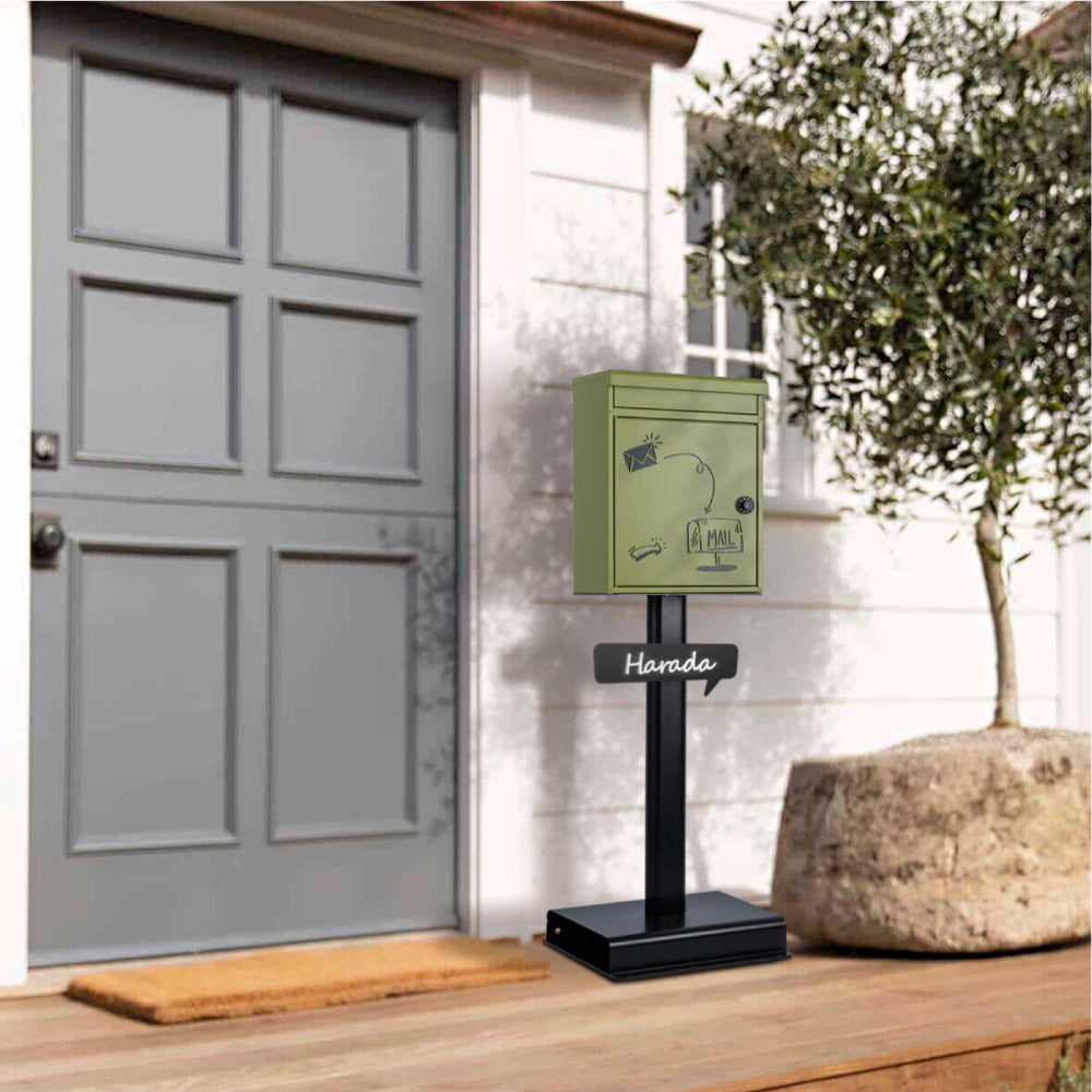 日本製 置き型ポスト ポスト メールボックス ポスト 郵便ポスト 一戸建て用 アンティーク スタイリッシュ 屋外 gspl-mailbox04