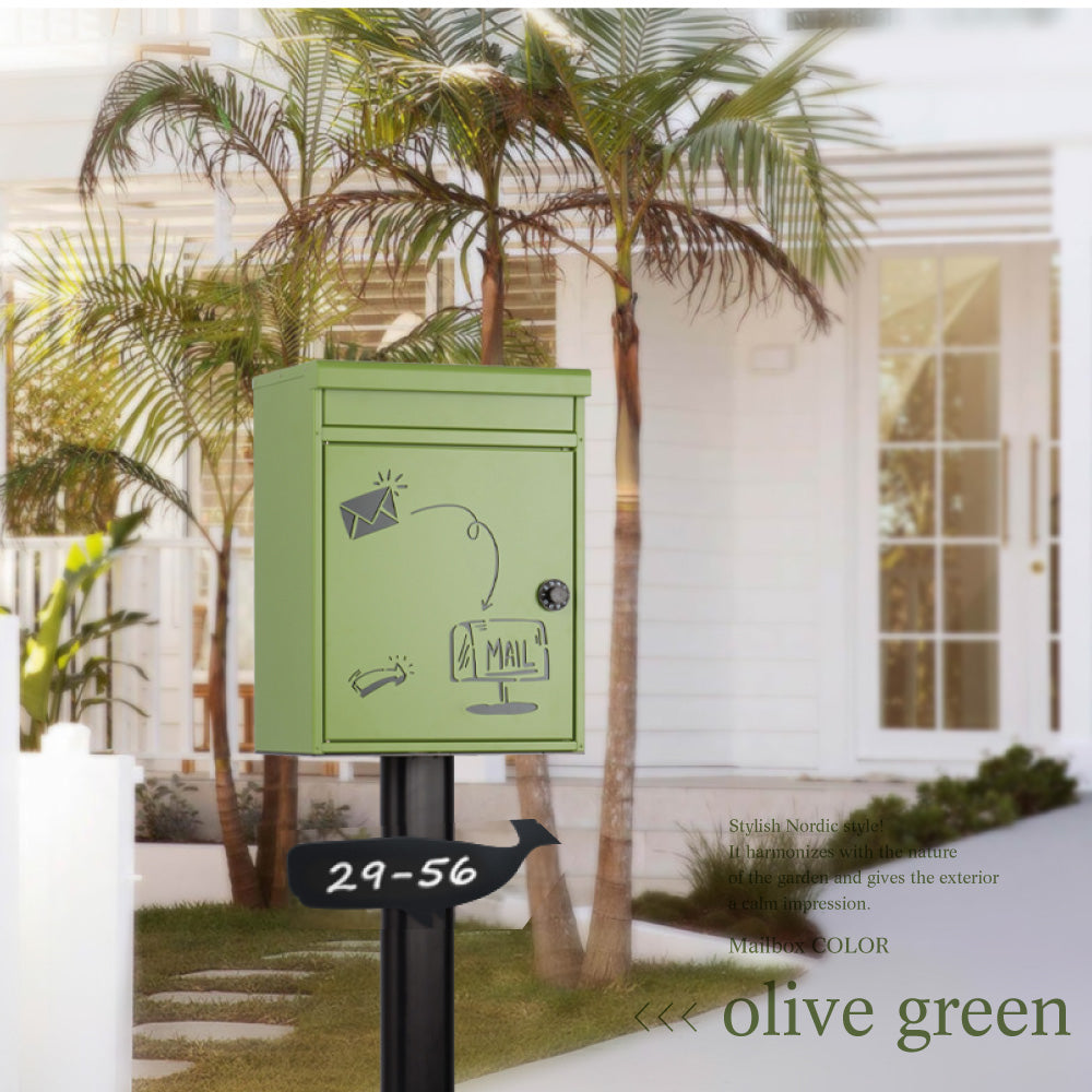 日本製 置き型ポスト ポスト メールボックス ポスト 郵便ポスト 一戸建て用 アンティーク スタイリッシュ 屋外 gspl-mailbox04