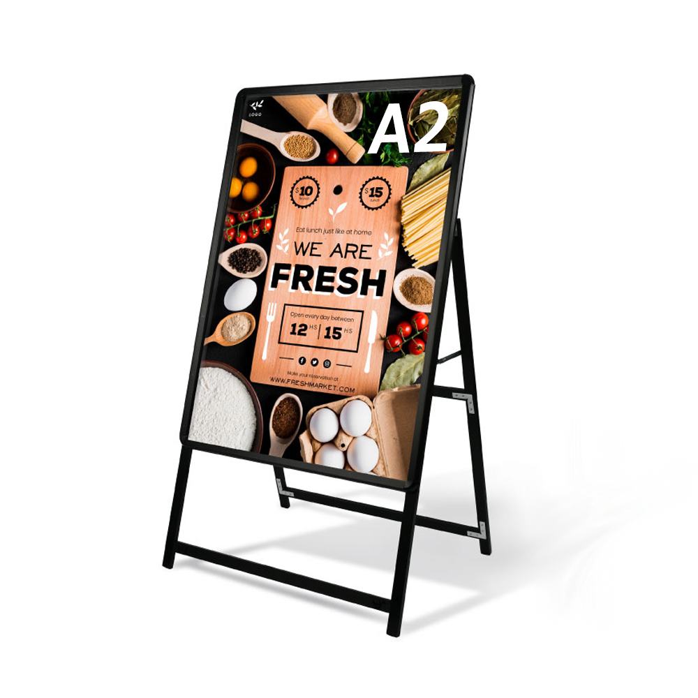 A型スタンド看板 激安コスパタイプ A2 片面 シルバー・ブラック・木目 jc-a2-s