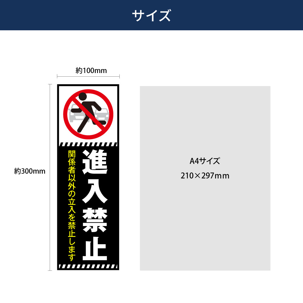 【進入禁止】立ち入り禁止 案内板 標識 注意看板 看板 サイズ選べる 長方形 横看板 オーダー 屋外 オリジナル看板 屋外対応 プレート看板 店舗看板 ks-25