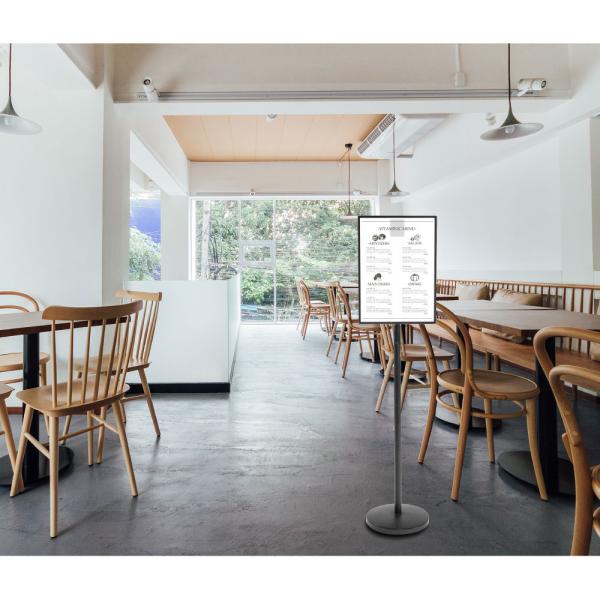 LEDライトパネル バッテリー式 ポールサインスタンド看板 差し込み式 縦横/高さ調節可 A3片面 led-ps-a3